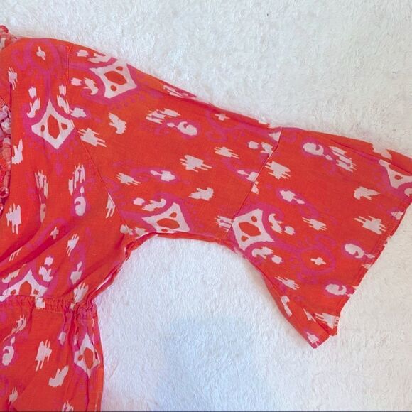 Mud Pie Cover-up Dress in Orange, Pink, and White Women’s Size Small (S) - Picture 5 of 9